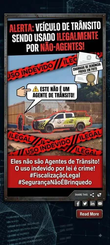 USO IRREGULAR DE VIATURA: VEÍCULOS DOS AGENTES DE TRÂNSITO ESTARIAM SENDO CONDUZIDOS POR NÃO AGENTES DURANTE GREVE EM SANTARÉM